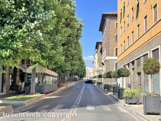 Viterbo - Via Marconi, dove scorreva l'Urcionio