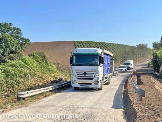 Viterbo - Castel d'Asso - Riaperta al traffico strada Freddano