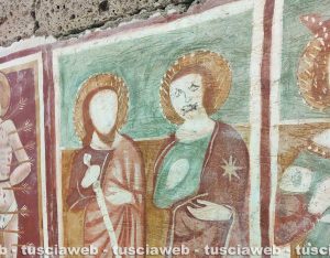 L'affresco vandalizzato a Castel Sant'Elia