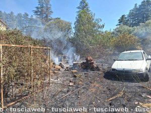 Vetralla - Incendio a Tre Croci