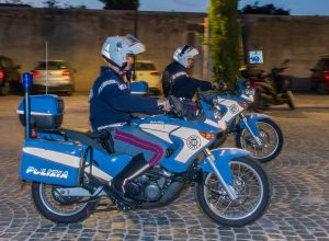 Viterbo - Moto della polizia