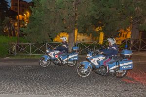 Viterbo - Moto della polizia