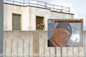 Il carcere di Viterbo - Nel riquadro Andrea Di Nino