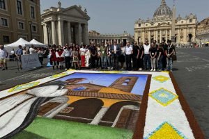 La pro loco di Gallese all'infiorata storica di Roma
