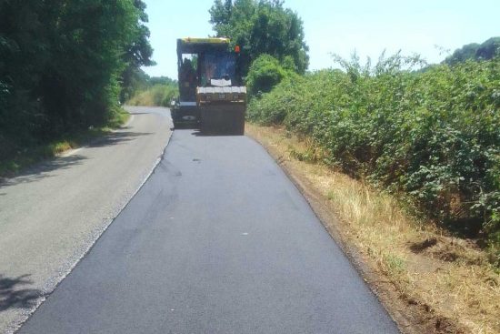 I lavori di riasfaltatura della strada provinciale Arlenese