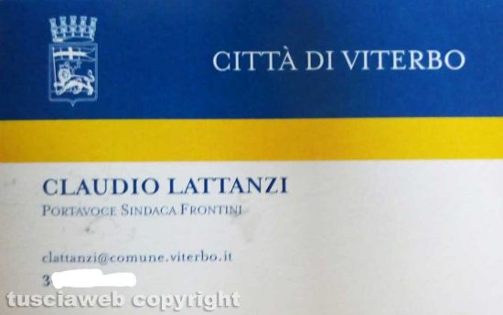 Il biglietto da visita di Claudio Lattanzi