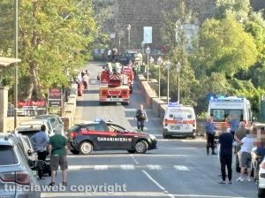 Civita Castellana - Vigili del fuoco, carabinieri e 118 a Ponte Clementino (foto di repertorio)