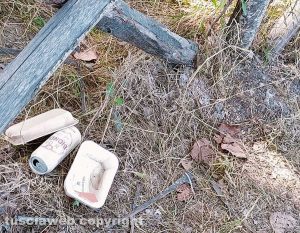 Capodimonte - I rifiuti abbandonati sulla spiaggia dedicata ai cani
