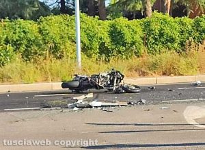 Viterbo - Auto contro moto sulla Tuscanese