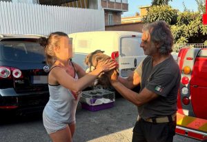 Santa Marinella - Appartamento in fiamme - Il coniglietto nano salvato