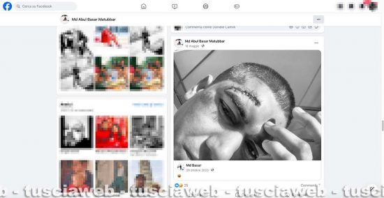 Viterbo - La foto postata su Facebook da Md Abul Basar Matubbar