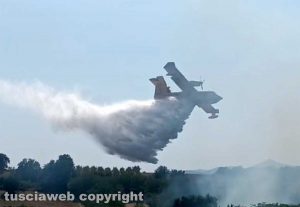 Un canadair in azione, generica