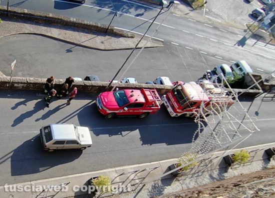 Gallese - L'intervento dei vigili del fuoco