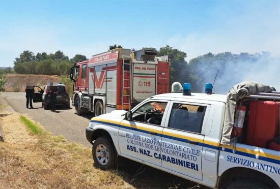 Viterbo - Incendio a Norchia