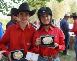 Montefiascone - Campionato regione Lazio Gimkana Western 2024 - Da sinistra Giorgio Ricci e Gaia Trapè