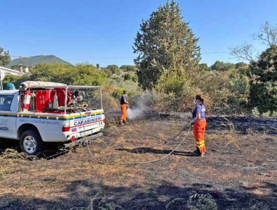 Viterbo - Incendio in Strada Ellera 