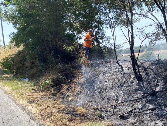 Incendio a Piansano