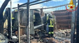 Civitavecchia - L'incendio della baracca