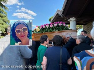 Civita Castellana - Funerali Simonetta Banditelli - Nel riquadro Simonetta Banditelli
