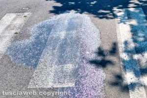 Viterbo - San Martino al Cimino - Perdita d'acqua in via del Colle