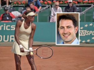 Venus Williams - Nel riquadro il sindaco di Bagnoregio Luca Profili