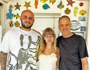 Santa Severa - Victoria De Angelis con alcuni titolari dell'Isola del Pescatore, Paolo e Stefano Quartieri