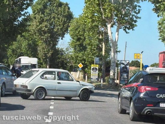 Civita Castellana - Auto contro moto in località Sassacci