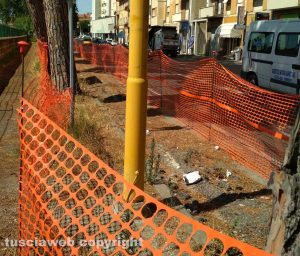 Viterbo - Lavori in via Baracca