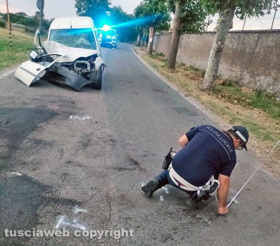Viterbo - Incidente mortale in strada Terme