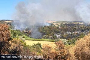 Incendio a Tuscania