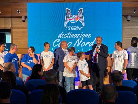 Roma - La carovana di Destinazione Capo Nord incontra il presidente della Regione Lazio Francesco Rocca