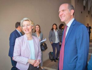 Von der Leyen e Giansanti