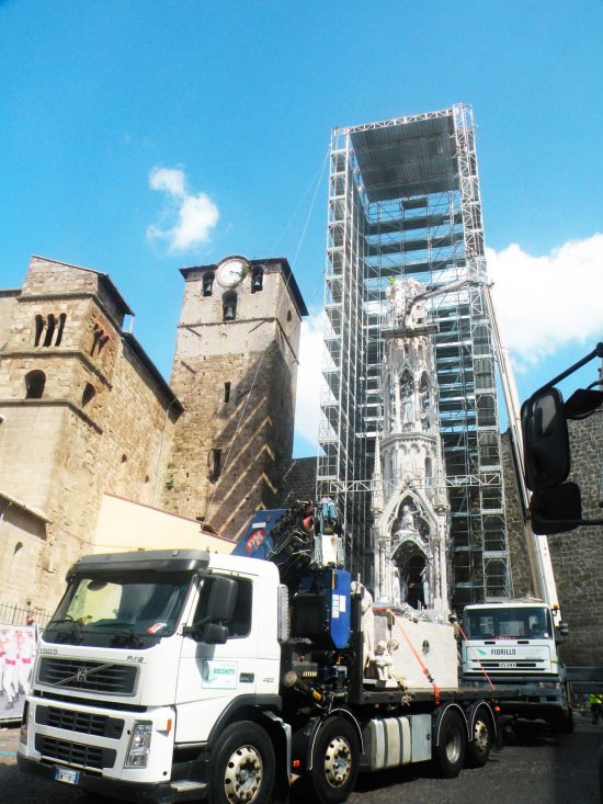 Viterbo - Il montaggio della Macchina