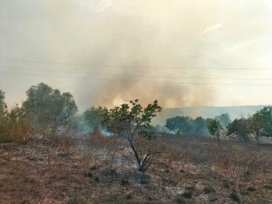 Incendio a Faleria in località Castel Paterno