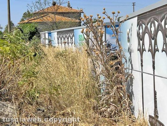 Viterbo - Le isole ecologiche lasciate a Castel d'Asso