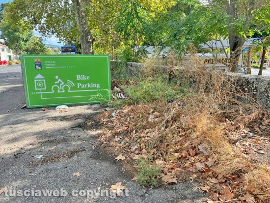 Viterbo - Erba alta e degrado nella zona della stazione di porta Romana