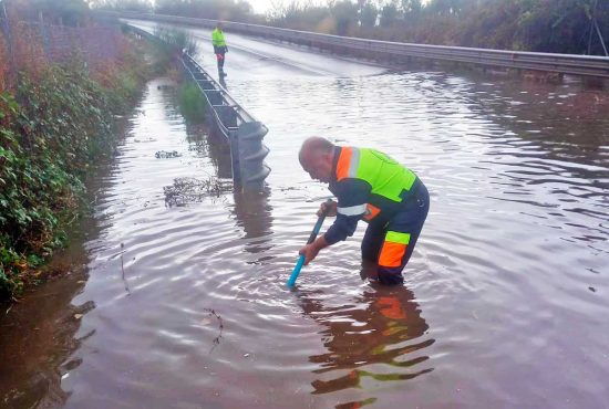 Viterbo - Maltempo nella Tuscia - Strade allagate, intervento della protezione civile