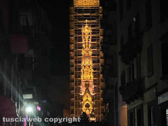 Macchina di Santa Rosa - La prova luci di Dies Natalis