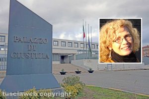 Viterbo - Palazzo di giustizia - Nel riquadro Carla Centioni