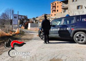 Una pattuglia dei carabinieri di Rieti