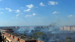 Roma - Incendio a Cinecittà