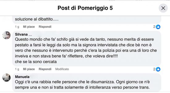 Ragazze trans aggredite dal branco - Il caso a Pomeriggio Cinque