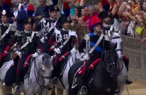 Palio di Siena - Il comandante del drappello dei carabinieri a cavallo Giuseppe Spada
