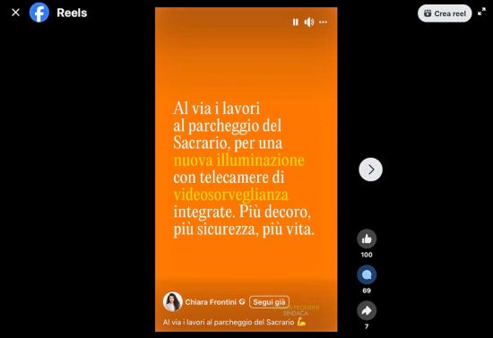 Viterbo - Il post della sindaca Chiara Frontini sui lavori al Sacrario