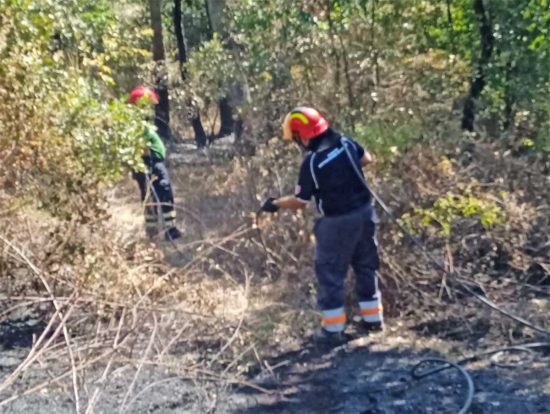 Tuscania - Incendio, fiamme in strada Vetrallese