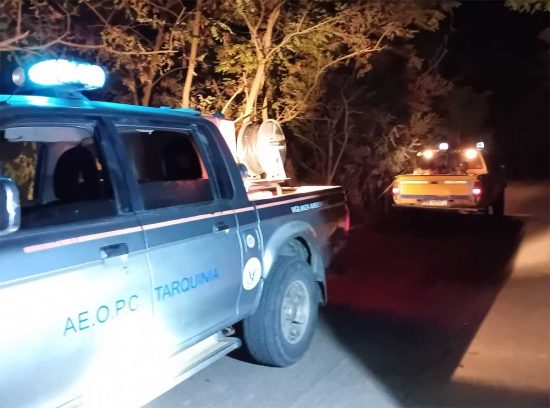 Tarquinia - Incendio e intervento dei volontari Aeopc
