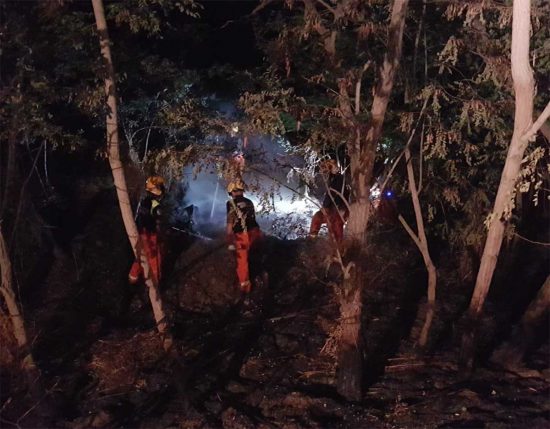 Tarquinia - Incendio e intervento dei volontari Aeopc