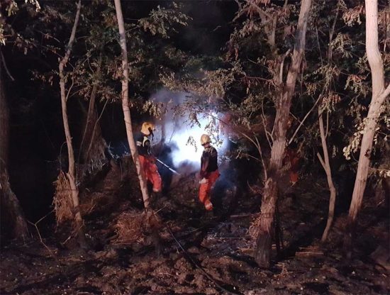 Tarquinia - Incendio e intervento dei volontari Aeopc