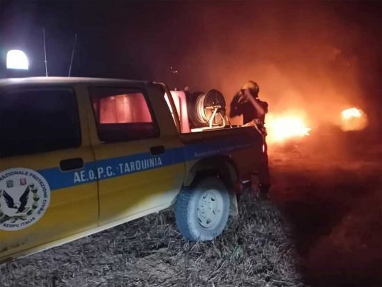 Tarquinia - Incendio in località Ancarano