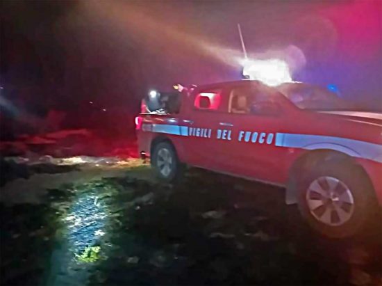 Tarquinia - Incendio in località Ancarano